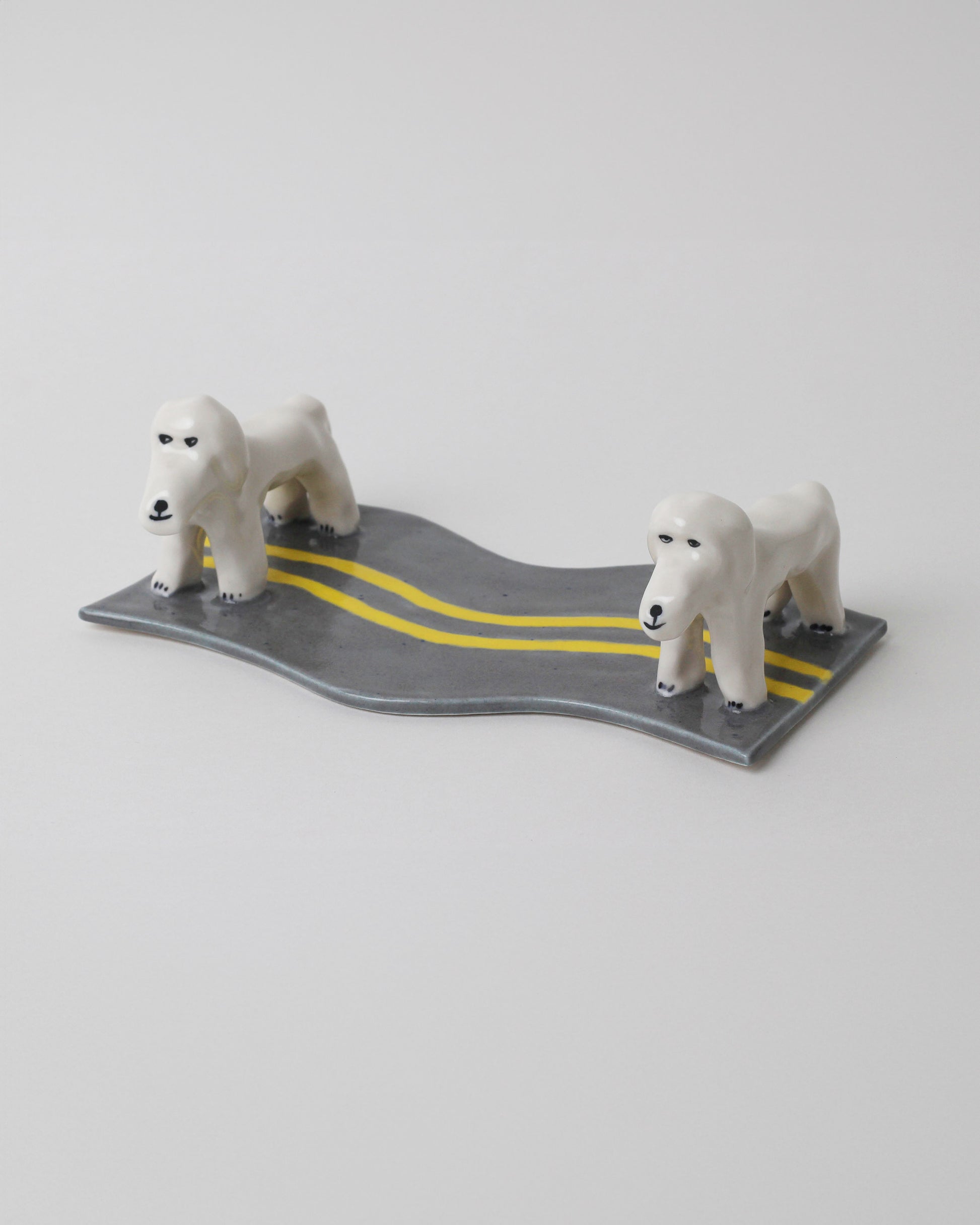 Eleonor Boström Goldendoodle PARK Small Road Cheese Platter on light color background.