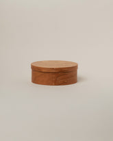 Rikke Falkow 7" Cherry Wood Oval Box on light color background.