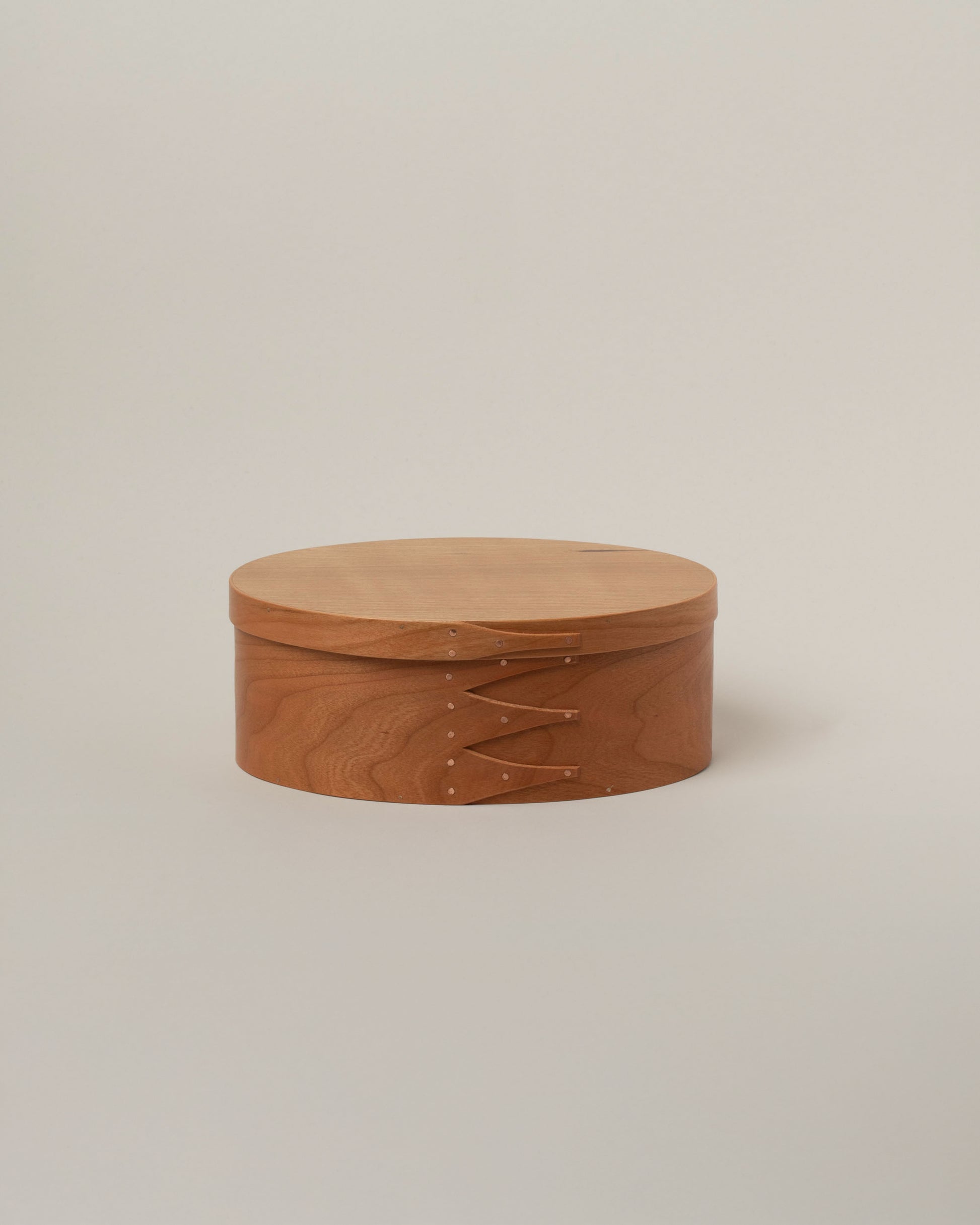 Rikke Falkow 9" Cherry Wood Oval Box on light color background.