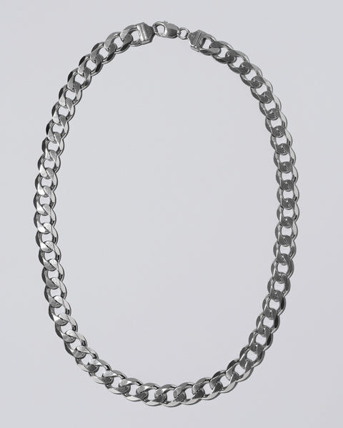 Mociun Tapered Flat Curb Chain Necklace