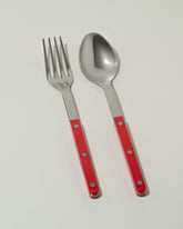 Sabre Paris Red Serving Set on light color background.