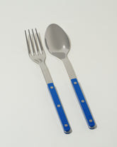 Sabre Paris Lapis Blue Serving Set on light color background.