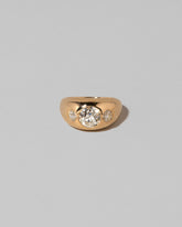 Diamond Saturn Ring on light color background.