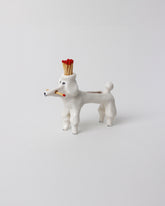 Eleonor Boström Poodle PARK Matchstick Dog on light color background.