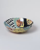 Slush Club Large Nerikomi Bowl No. 101 on light color background.