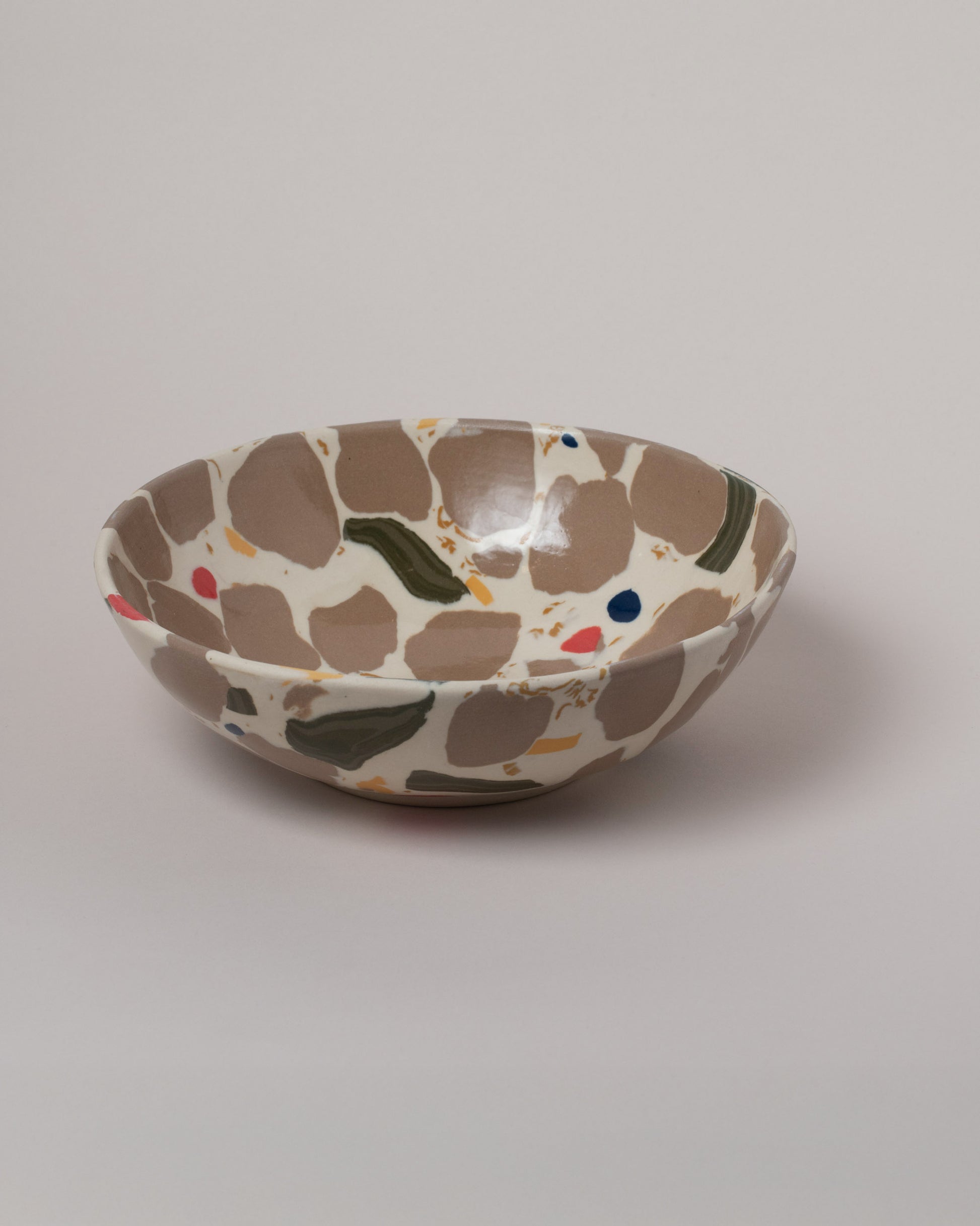 Slush Club Medium Nerikomi Bowl No. 102 on light color background.