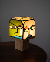Detail view of the Soeun Lee Apotropaia Four Sides Lamp on light color background.