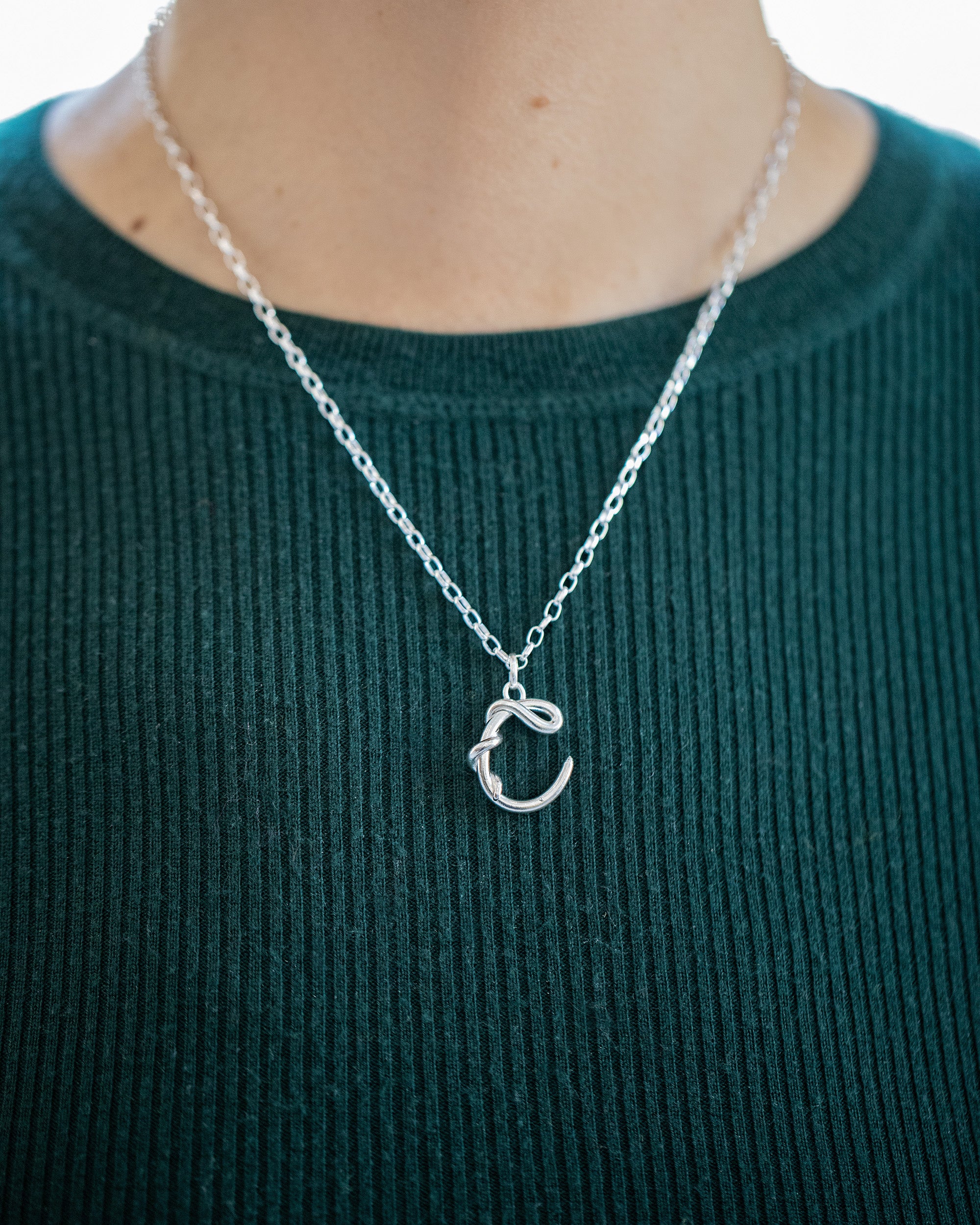 Sterling Silver Short Loop Chain Necklace | CRZM by Mociun