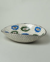 Closeup details of the Suzanne Sullivan Two Big Bowl on light color background.