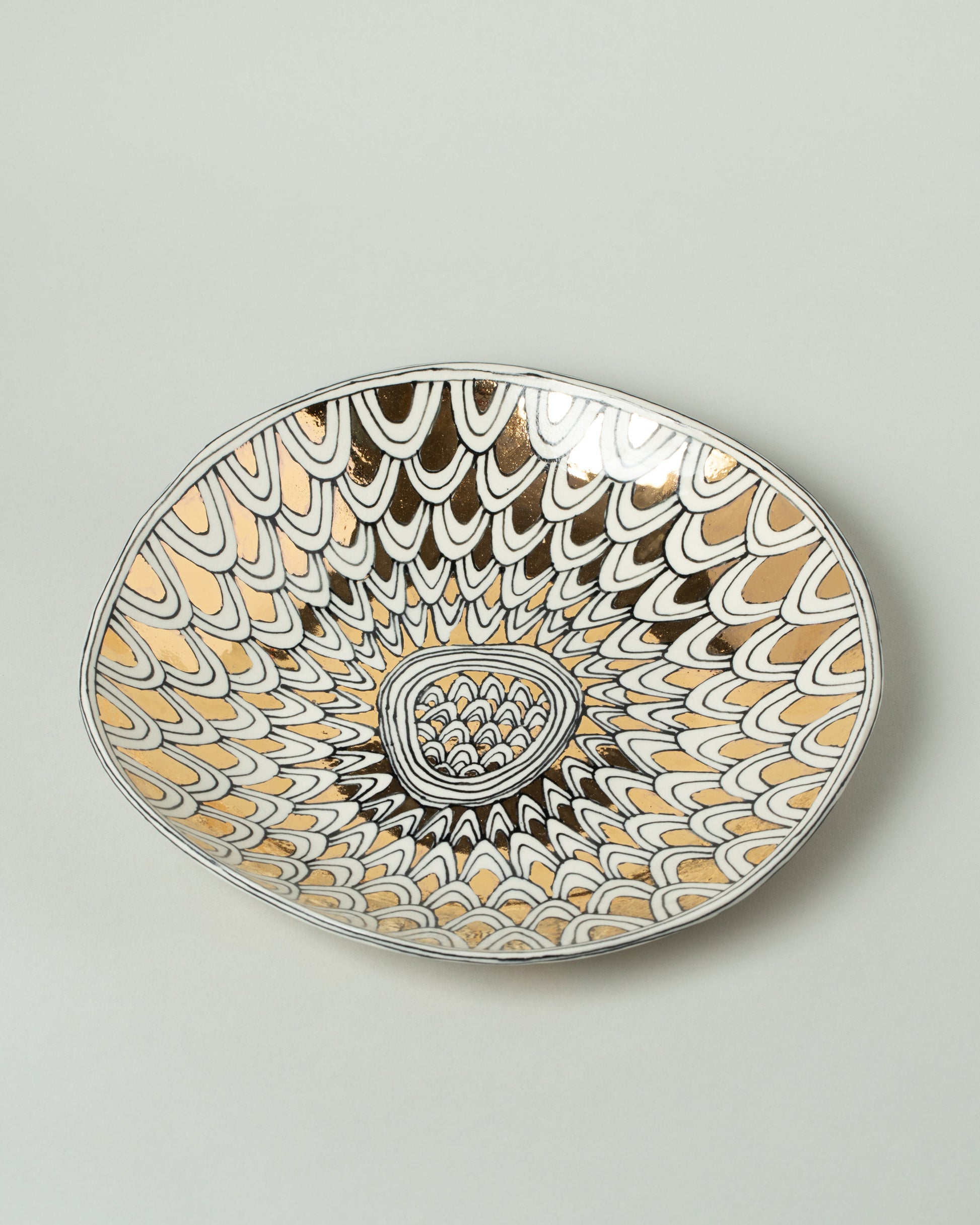 Closeup details of the Suzanne Sullivan Two Pasta Bowl on light color background.