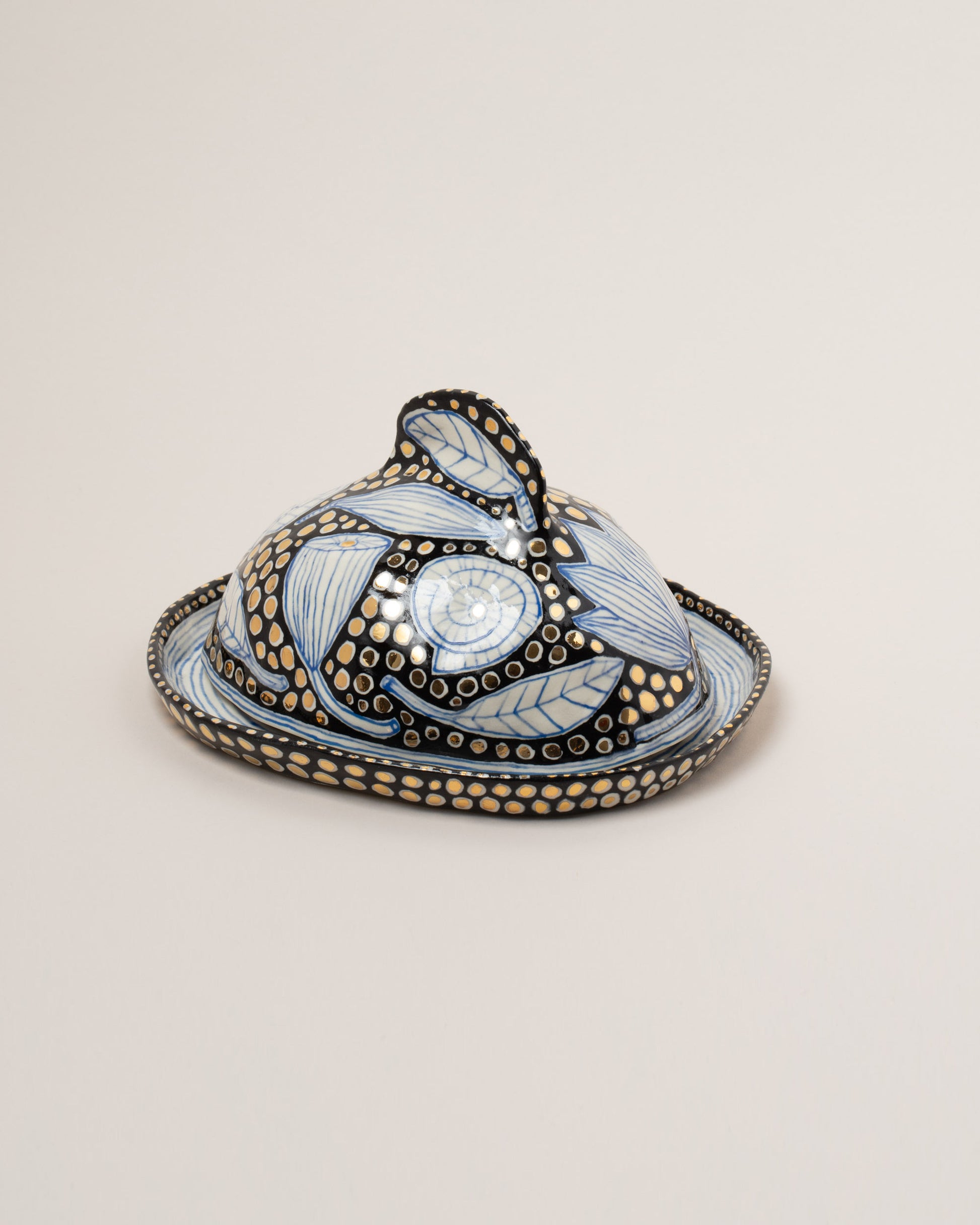 Suzanne Sullivan One Accidental Companionship Butter Dish on light color background.