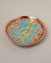 Suzanne Sullivan One Saintly & Virtuous Pasta Bowl on light color background.