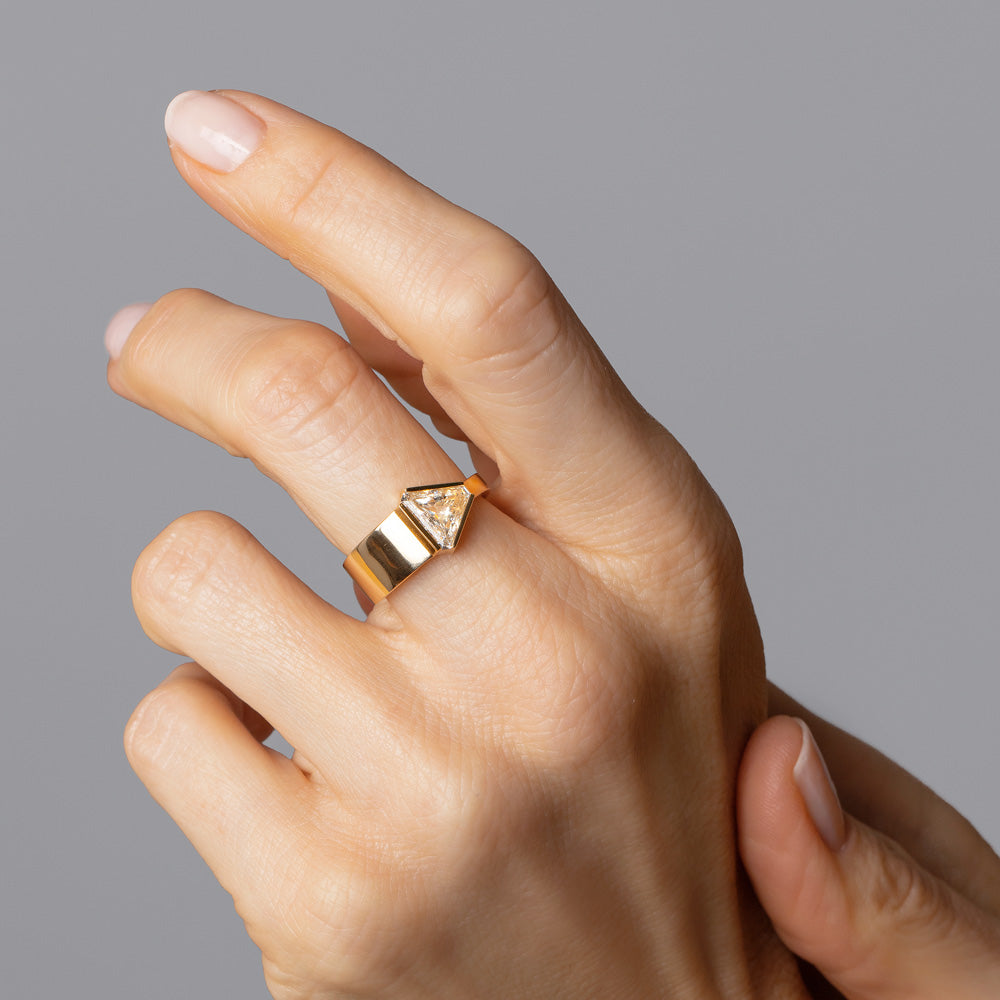 product_details::Tuck Ring on model.