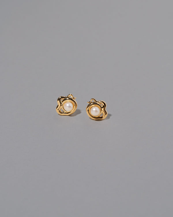 Moon Earrings on light color background.