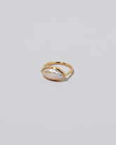 18k Gold Jacana Pearl Ring on light color background.