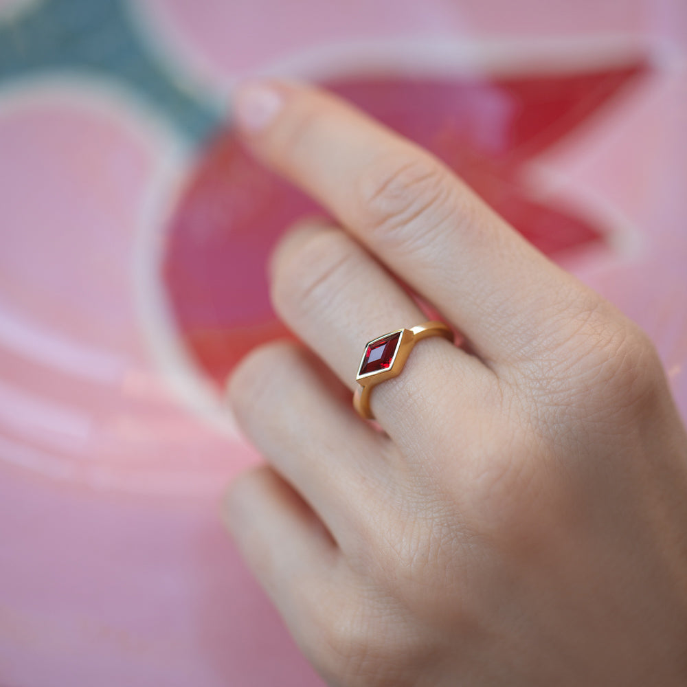 product_details::Warmhearted Ring on model.