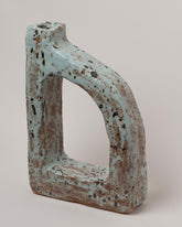 Closeup details of the Willem van Hooff Blu Small Core Vessel on light color background.