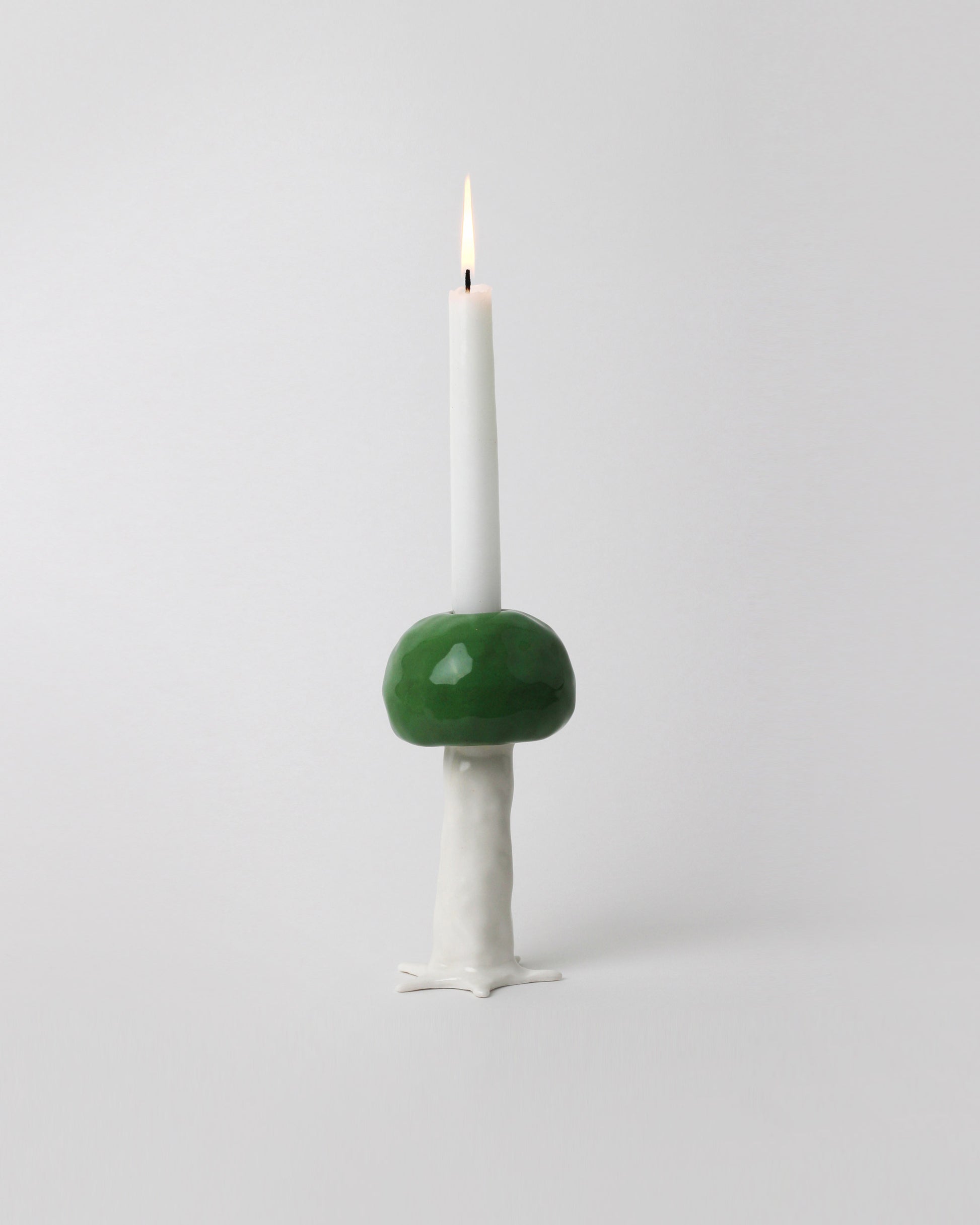 Eleonor Boström Light Green PARK Candlestick Tree on light color background. Candle not included.