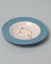 Laetitia Rouget Peachy Dinner Plate on light color background.