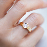 product_details::Devotion Ring on model.