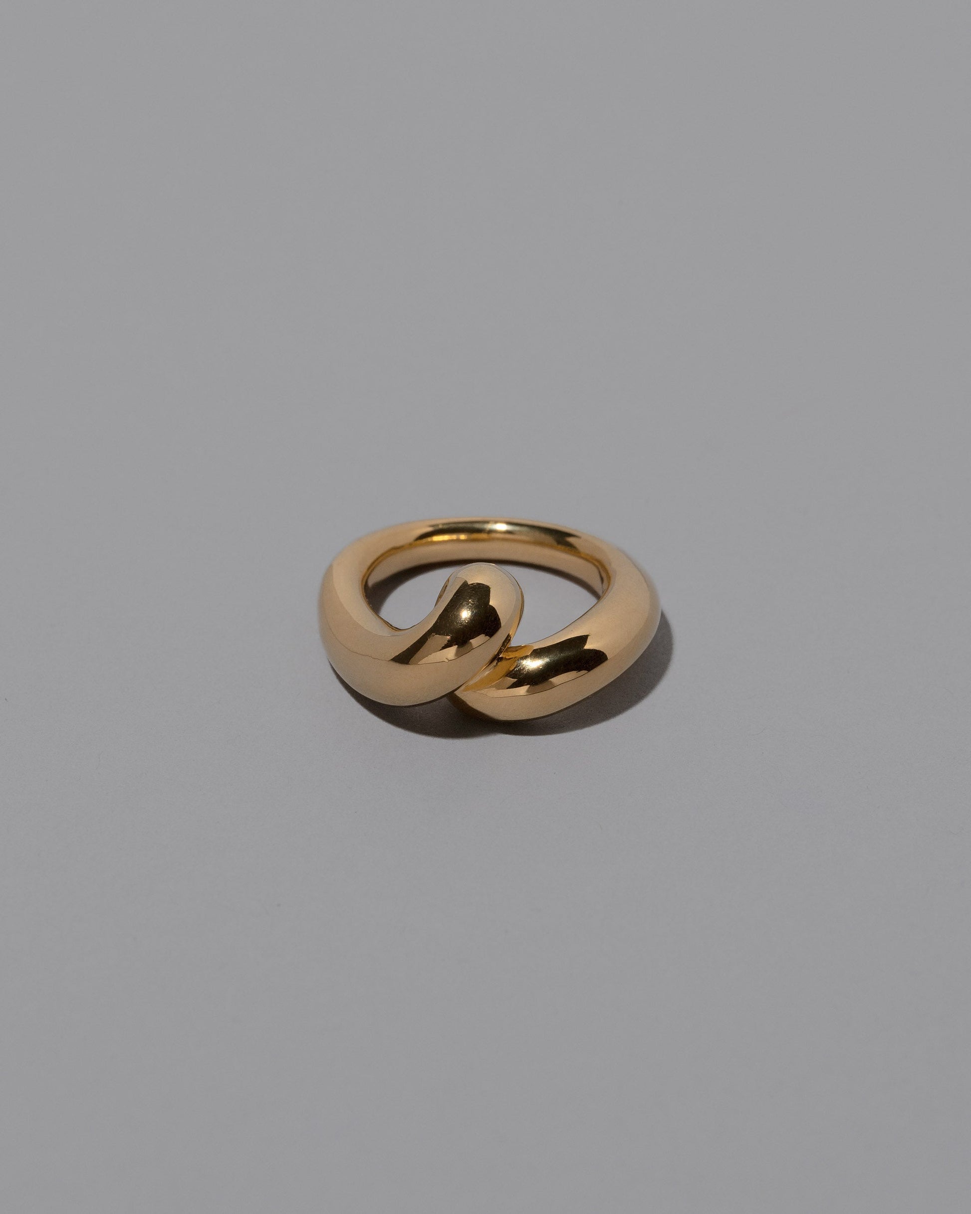 CRZM 22k Gold Landform Ring on light color background.