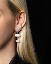 Kittiwake Earrings on model.