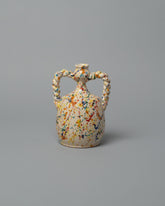La Ceramica Vincenzo Del Monaco Samples & Imperfects Twisted Handle Vase on light color background.