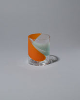 Bow Glassworks Tropicala Splash Cup on light color background.