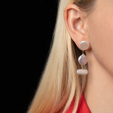 product_details::King Fisher Pearl Earrings on model.