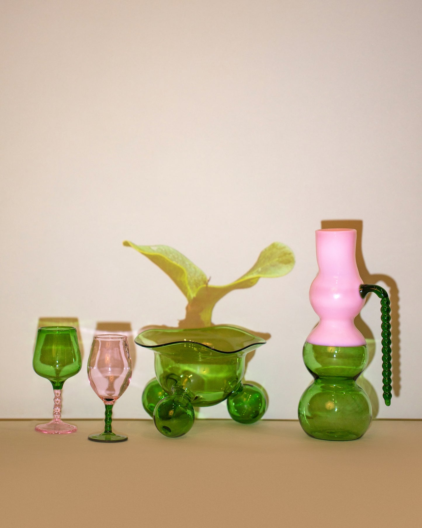 Styled image of a selection of glassware by Ornamental by Lameice.