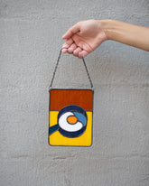 Soeun Lee Fried Egg Mini Breakfast Stained Glass on light color background.