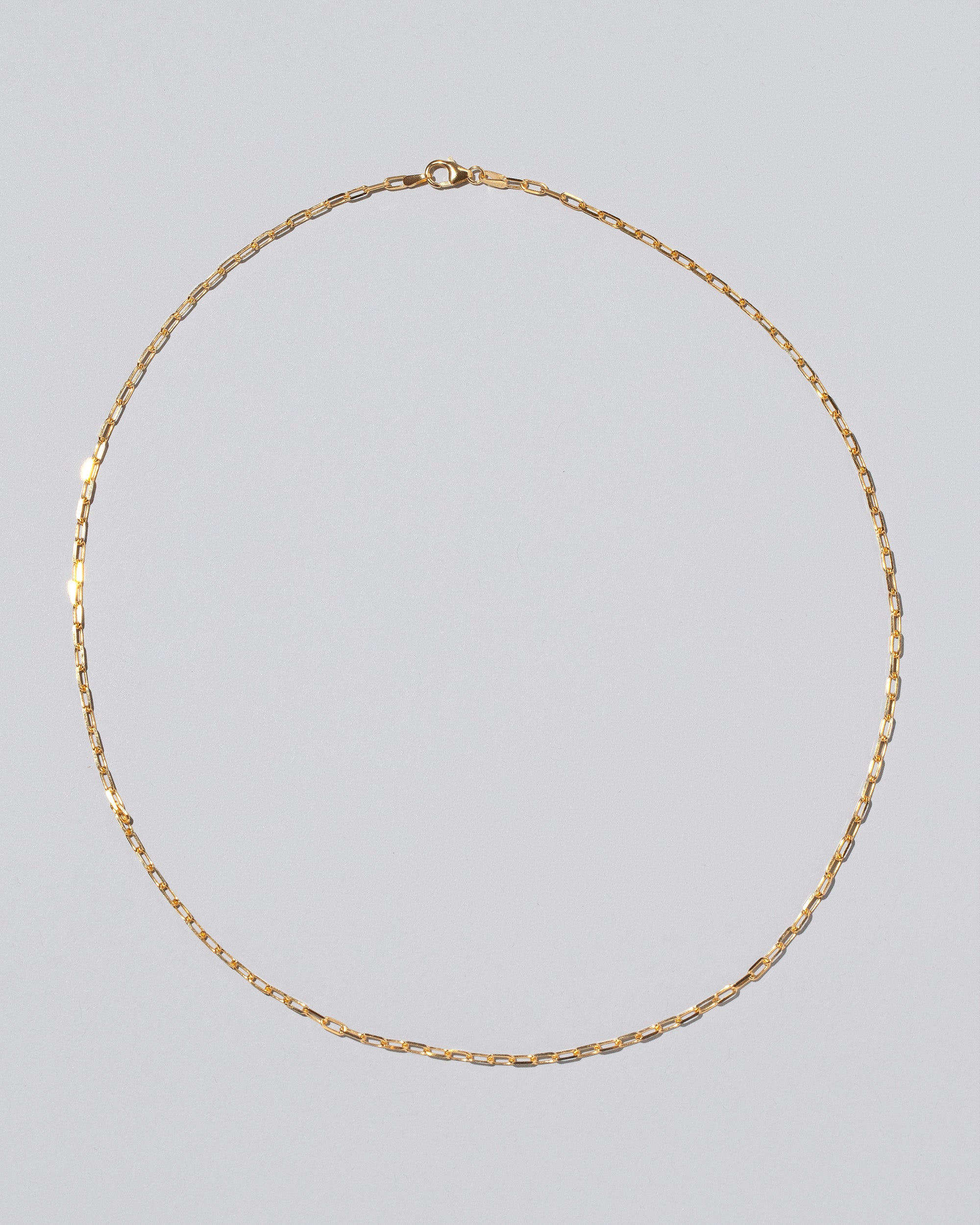 Beveled Oval Chain Necklace | Mociun
