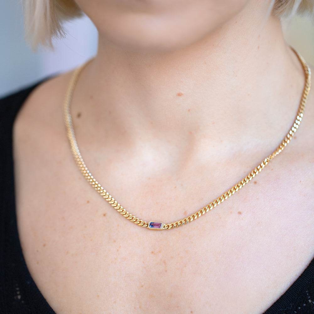 product_details::Kindred Necklace on model.