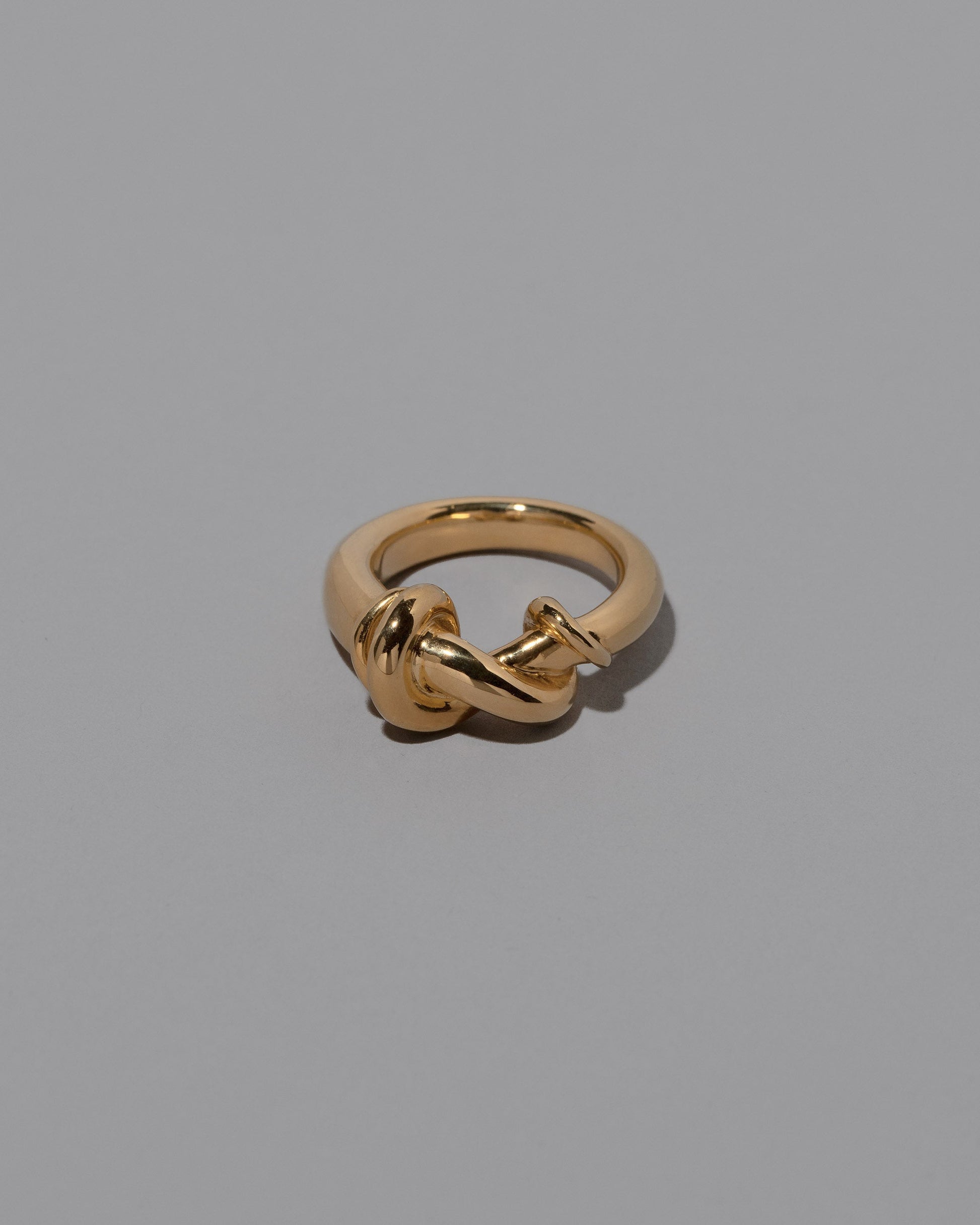 CRZM Gold Ridge Ring on light color background.