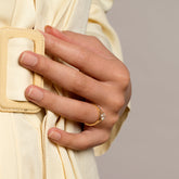 product_details::Calatrava Ring on model.