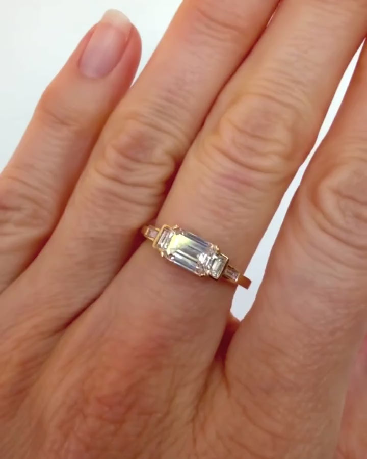 Diamond Expression Ring on model.