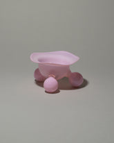 Ornamental by Lameice Milky Pink Opaque Dreamlike Honey Bowl on light color background.