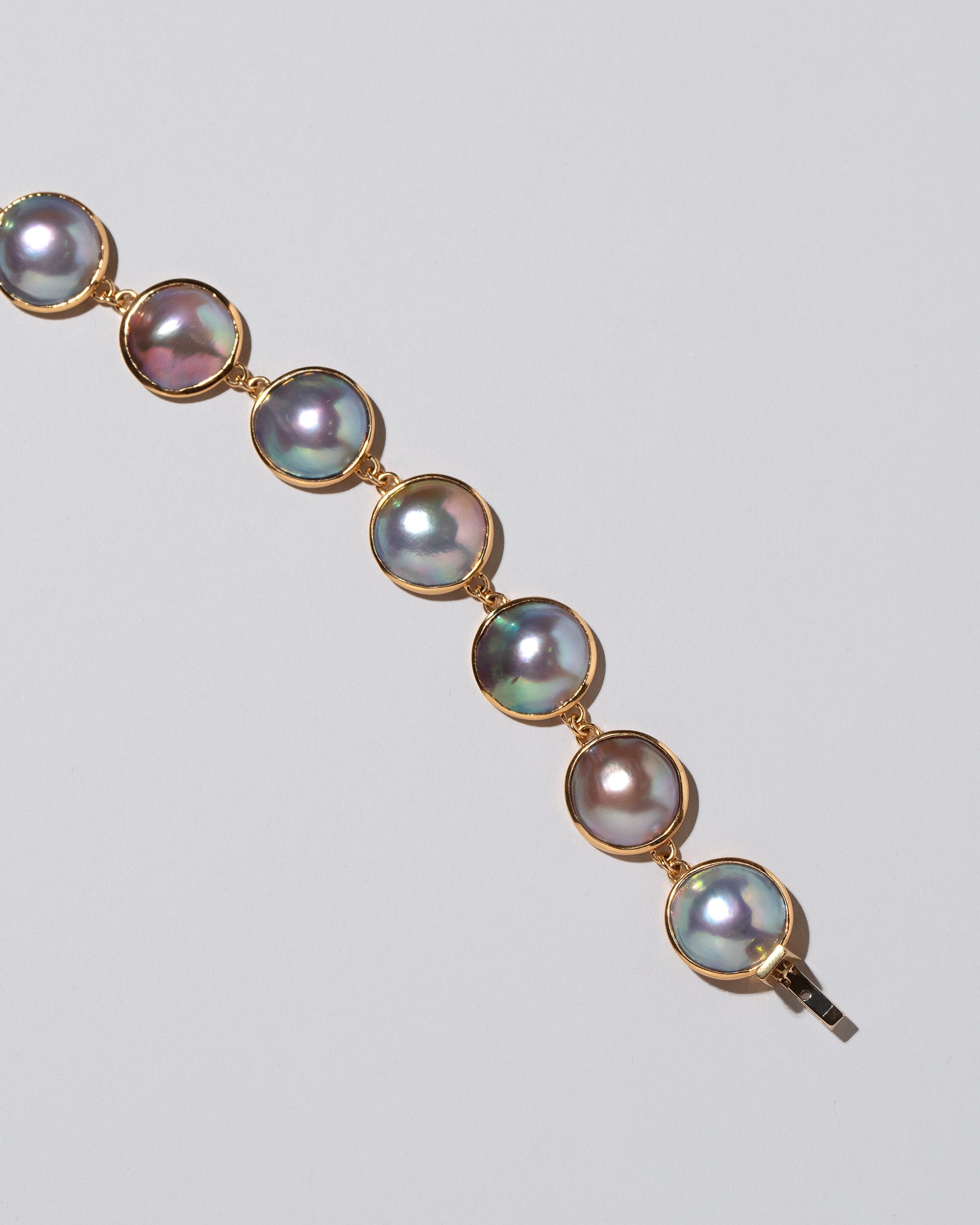 Loon Mabe Pearl Bracelet on light color background.
