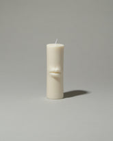 Bonam Kim Lips Pillar Candle on light color background.