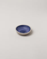 Humble Ceramics Greystone & Indigo Mini Stillness Bowl on light color background.