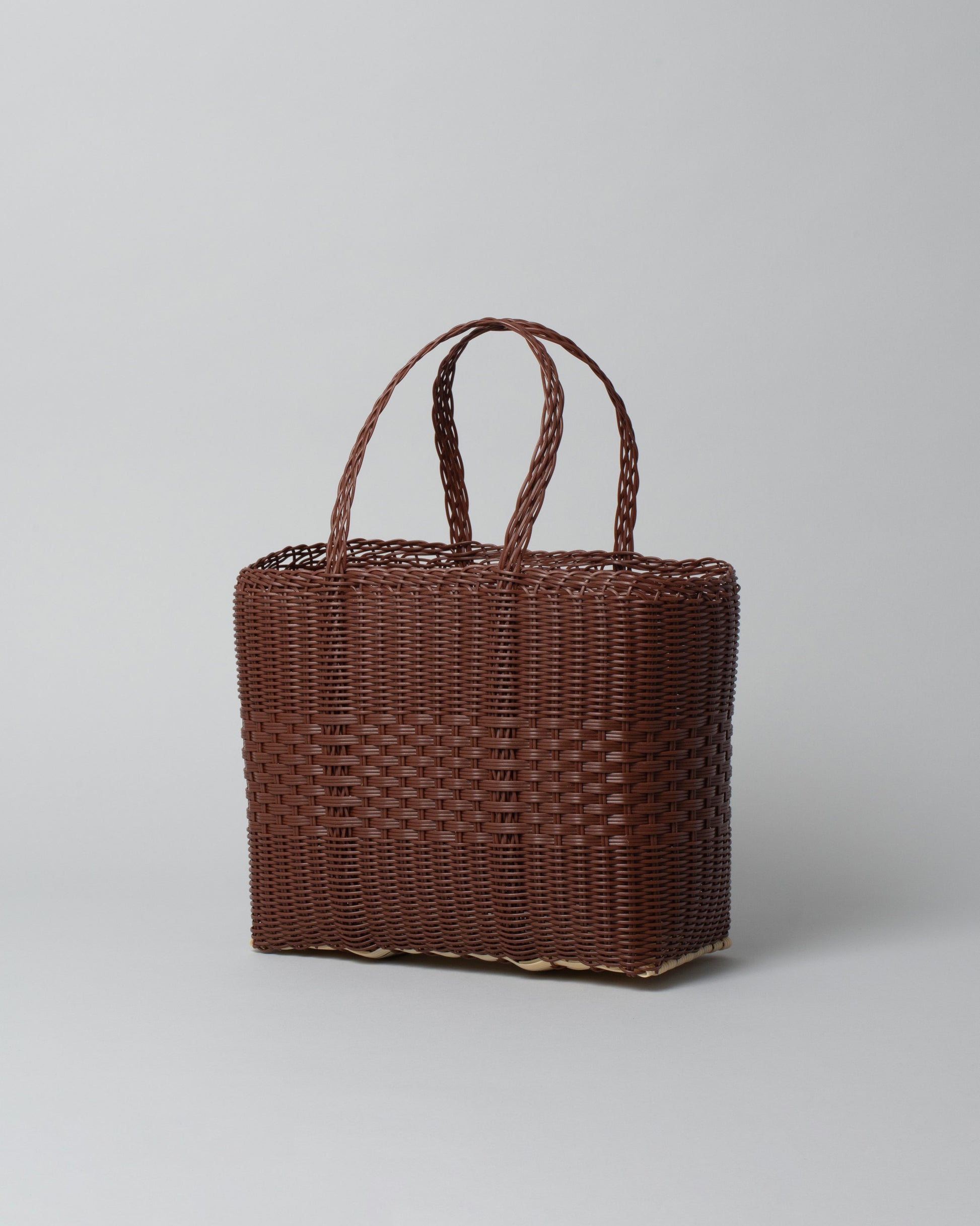 Wicker Straw Basket Bag French Shopping Brown Basket Vintage 