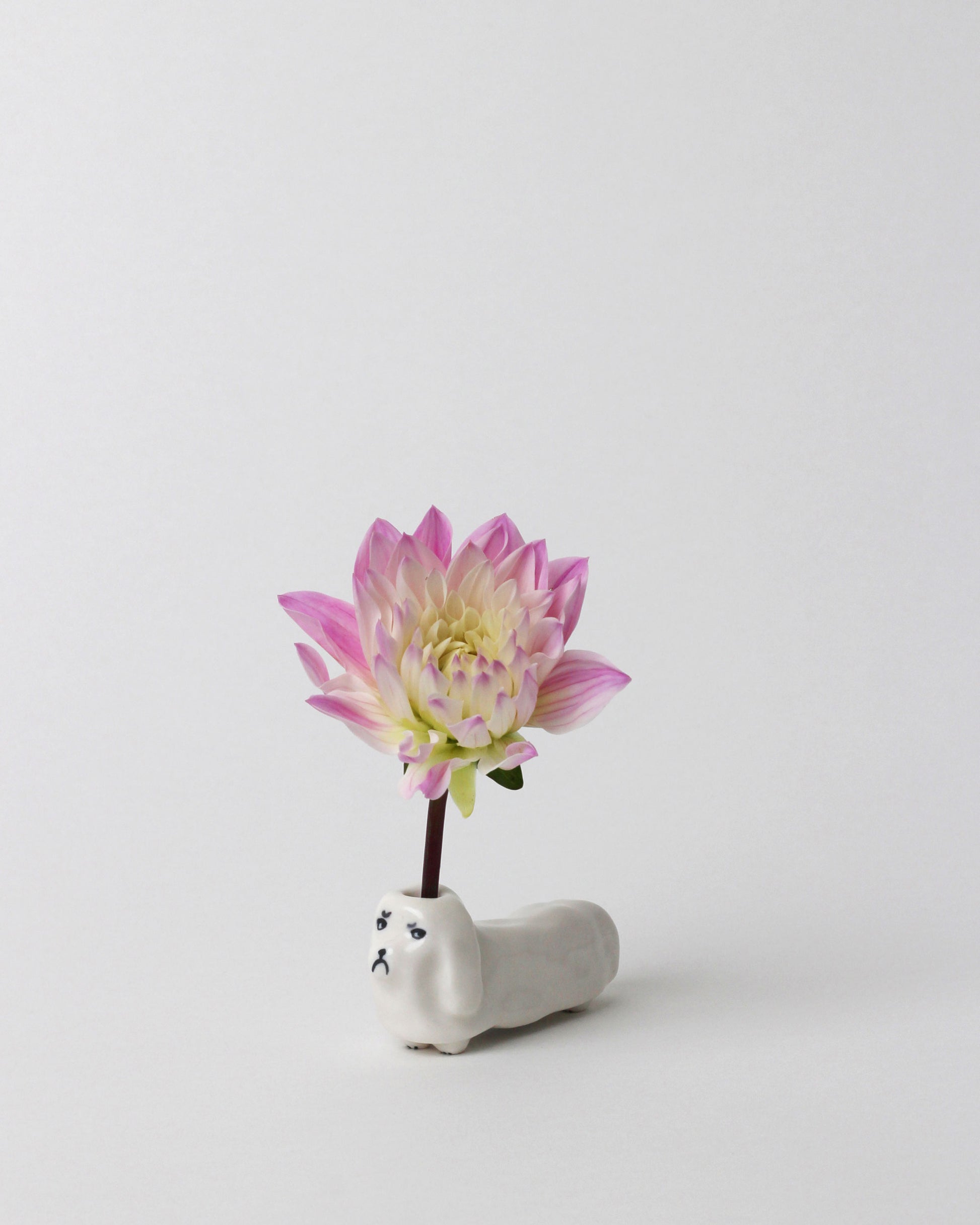 Eleonor Boström Pekingese PARK Dog Vase on light color background. Flower not included.