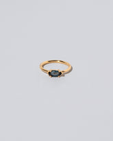 Deep Blue Ouvert Ring on light color background.