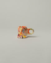 Echo Park Pottery by Peter Shire Splatter Espresso Cup on light color background.