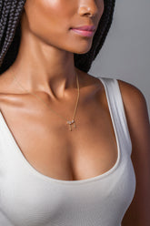 Anthea Necklace on model.