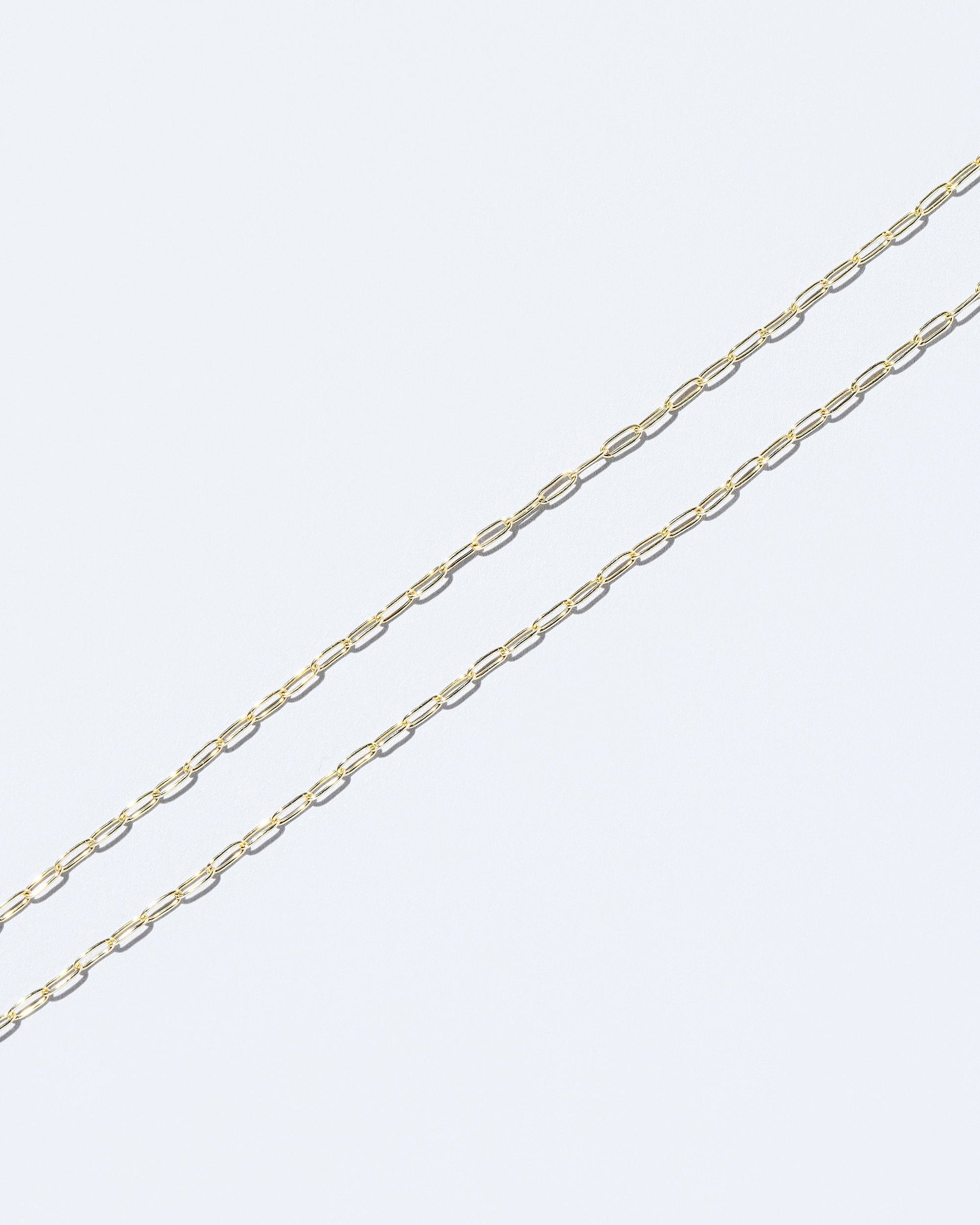  Oval Chain Necklace on light color background.