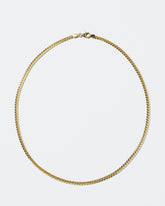  Curb Chain Necklace on light color background.