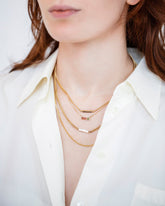 Kiss Me Necklace on model.