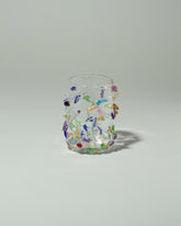 Stover Glass Cane Cup on light color background.