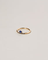  Stacked Ring - Sapphire on light color background.